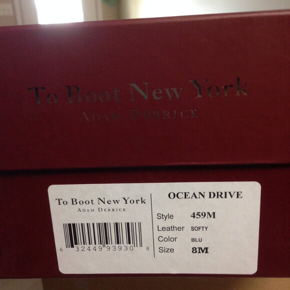To Boot New York Ocean Drive Suede Driver Loafer Blue 8M NWT - Picture 9 of 14